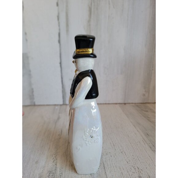 Seasons cannon falls dapper Snowman vintage porcelain xmas - Picture 6 of 6